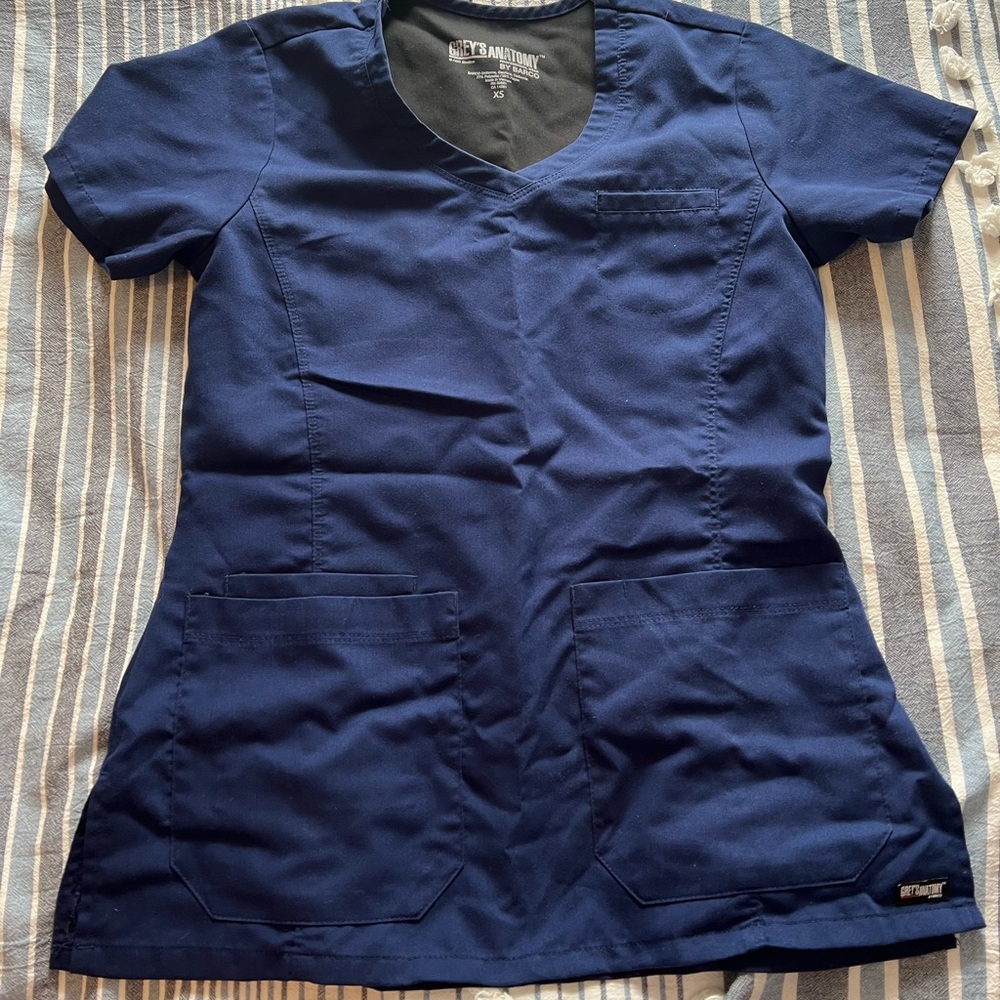 Navy scrub top